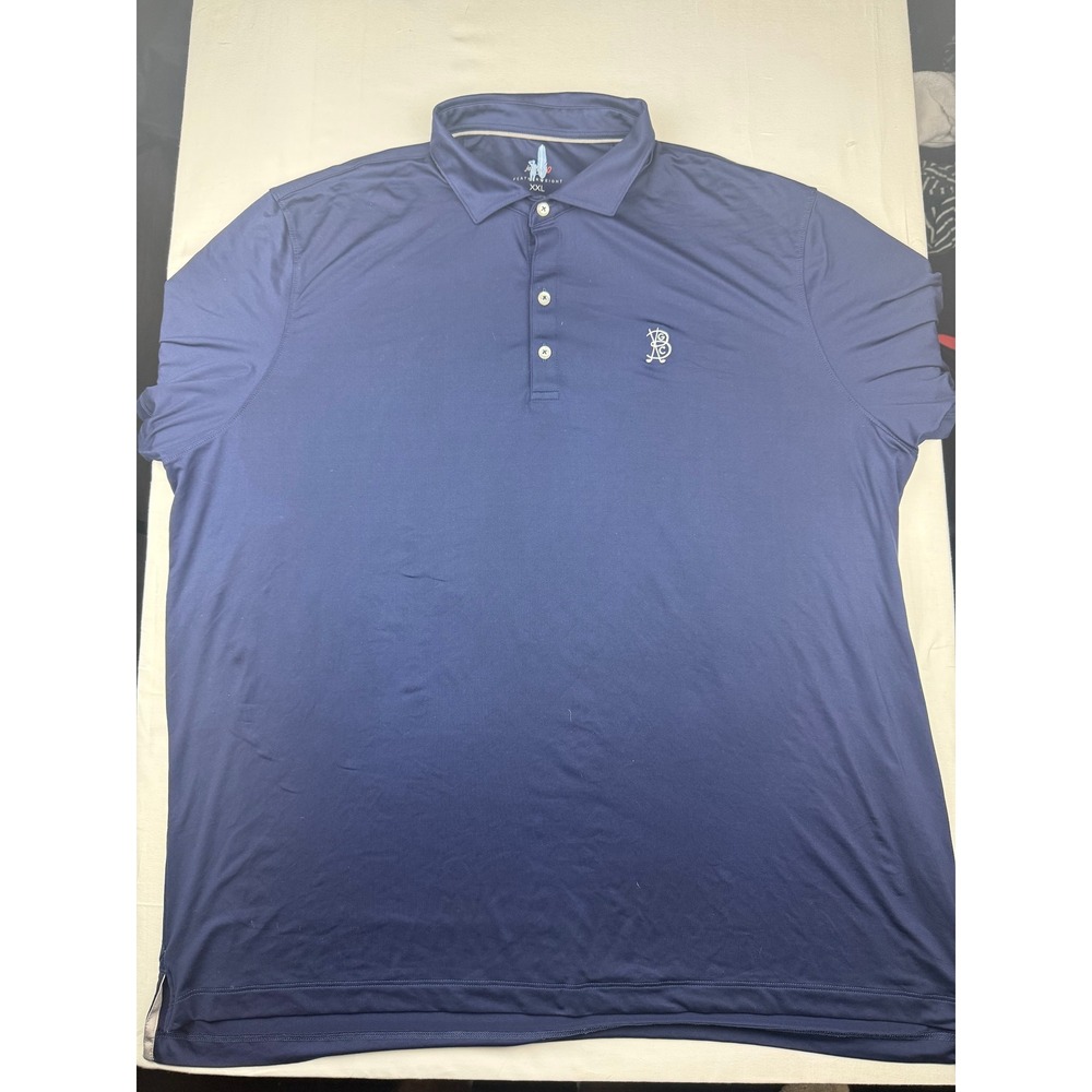 Johnnie-O Polo XXL Navy Blue Featherweight Short Sleeve Golf Shirt Broadmore